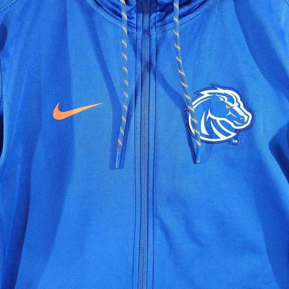 Nike Mens Therma Fit Hoodie‎ Sweatshirt Denver Broncos Zip Up Blue Size Small